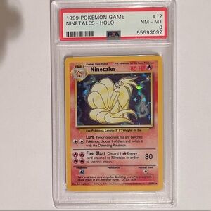 Pokémon TCG Ninetales 1999 PSA 8 graded condition